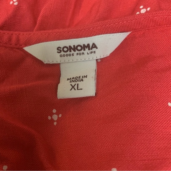 Sonoma Pink Tie Waist Short Sleeve Dress Size XL - Picture 5 of 8